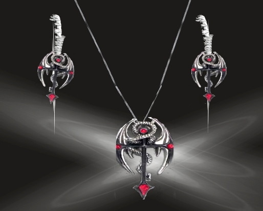 Dragon Cross Jewelry set