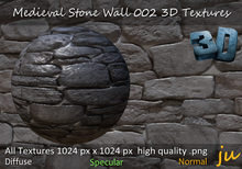 JU Medieval Stone Wall 002 3D Textures Full Perm