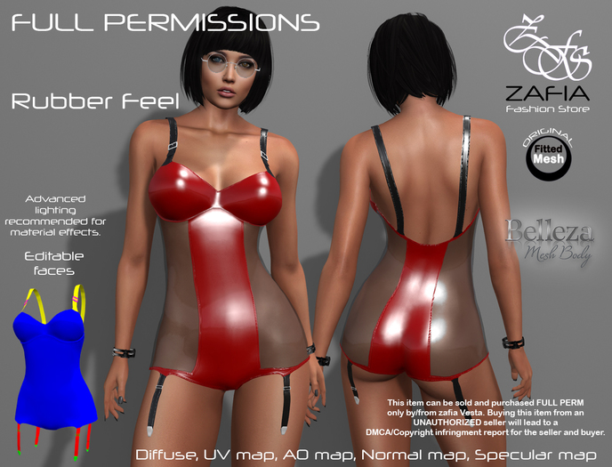 Full perm-ZAFIA Rubber Feel-Belleza