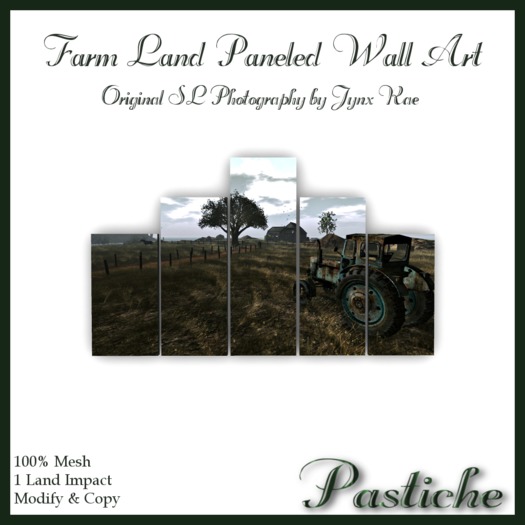 *Pastiche* Farm Land Paneled Wall Art [Crated]