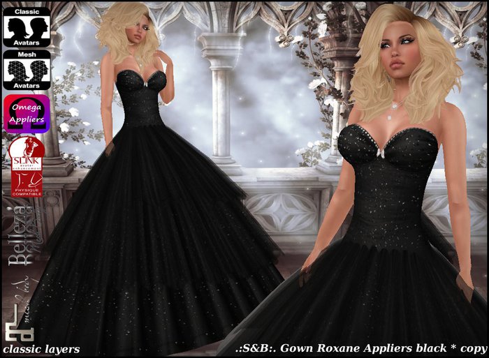 .:S&B:. Gown Roxane Appliers black