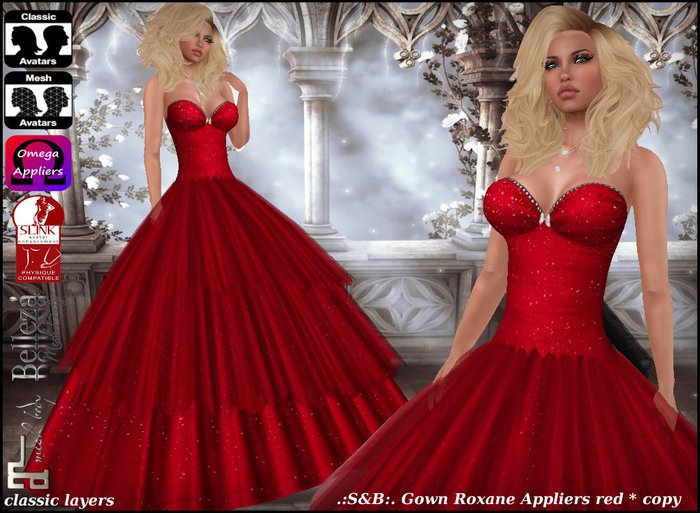 .:S&B:. Gown Roxane Appliers red