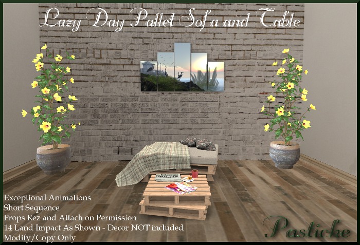 *Pastiche* Lazy Day Pallet Sofa & Table