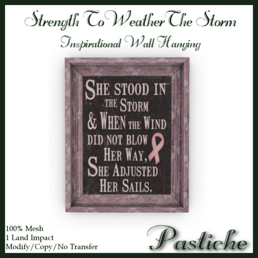 *Pastiche* Strength Wall Hanging [Crated]