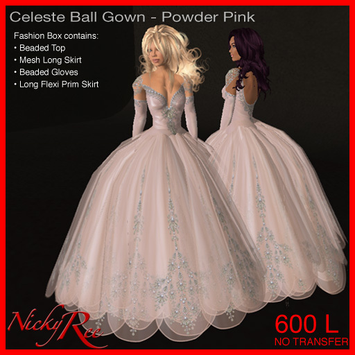Celeste Ball Gown-Powder Pink