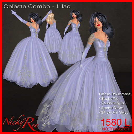 Nicky Ree Gowns - Celeste Combo-Lilac