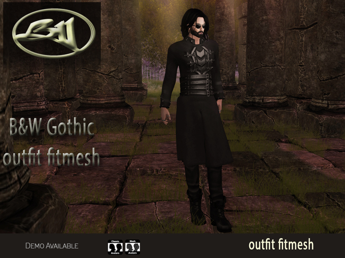 B&W Bag's Gothic outfit fitmesh