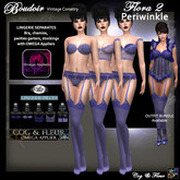 C&F Flora Separates - Lingerie w Appliers - Periwinkle