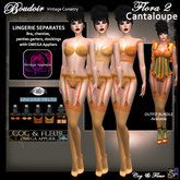 C&F Flora Separates - Lingerie w Appliers - Cantaloupe
