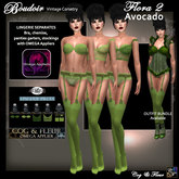 C&F Flora Separates - Lingerie w Appliers - Avocado