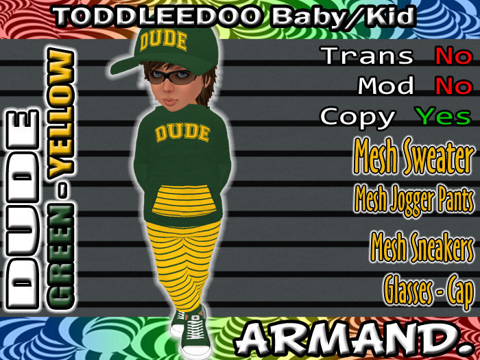 --ARMAND-- DUDE - GREEN-YELLOW