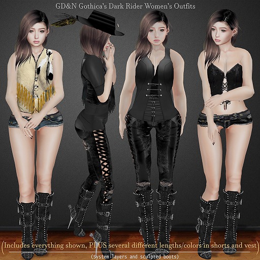 GD&N Gothica's Dark Rider Womens Outfits