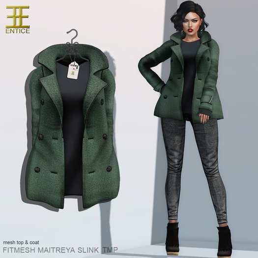 Entice - It's Raining Men Coat - Drab