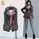 Entice - It's Raining Men Coat - Grey Plaid