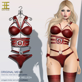 Entice - Earned It Lingerie - Snake - Red