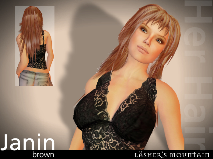 Brown JANIN Long Flowing Flexi HAIR