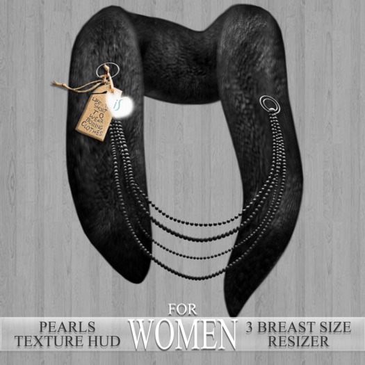 Second life marketplace is exclusive fur with pearls necklace black