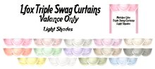 lfox Triple Swag Curtains Light Shades - Valance Only