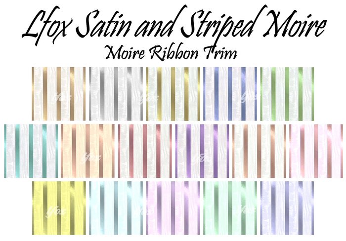 lfox Satin and Striped Moire Ribbon (boxed)