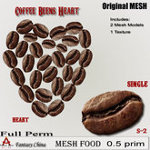 Full Perm Coffee Beens Heart s-2