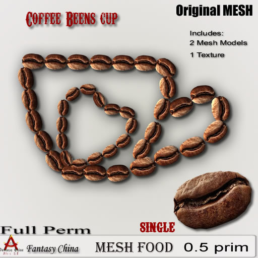 Full Perm Coffee Beans cup 