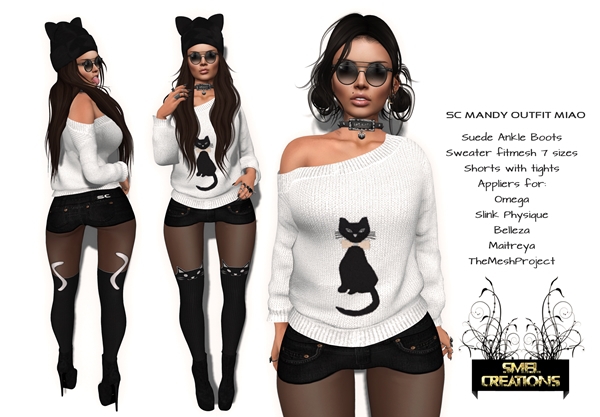 :: SC Mandy Outfit Miao  *Promotion Smel Creations*