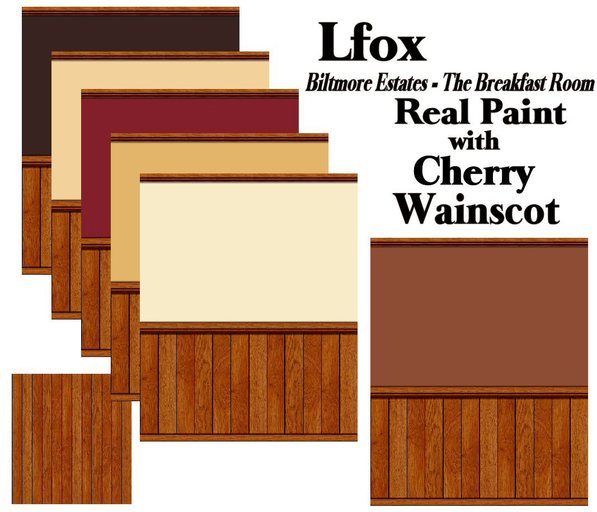 lfox Real Paint Cherry Wainscot - The Breakfast Room