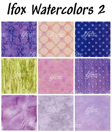 lfox Watercolors Fabrics Set 2 (boxed)