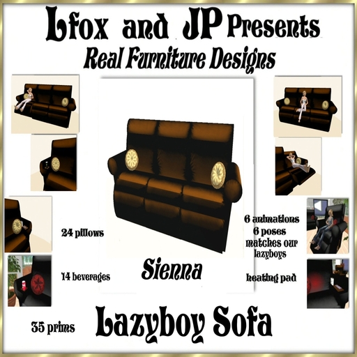 lfox and JP Lazyboy Sofa - Sienna (boxed)
