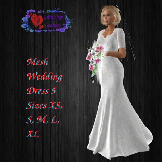 Wedding Dress Covered With Lace Mesh DEMO