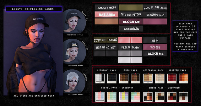 Beusy: TripleSick Hair #3 - Afternoon Palette [Boxed] COMMON