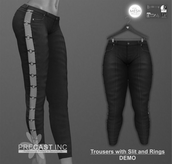 PRECAST Inc. - Trousers with Slit and Rings --- DEMO