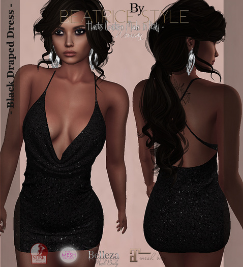 "BeatriceStyle" - Black Draped Dress