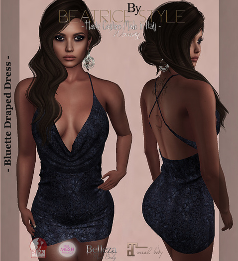 "BeatriceStyle" - Bluette Draped Dress