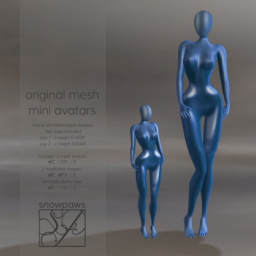 Snowpaws - Gracie Mini Mannequin Avatars - Puddle