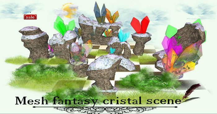 Mesh fantasy cristal scene(copy&modify)