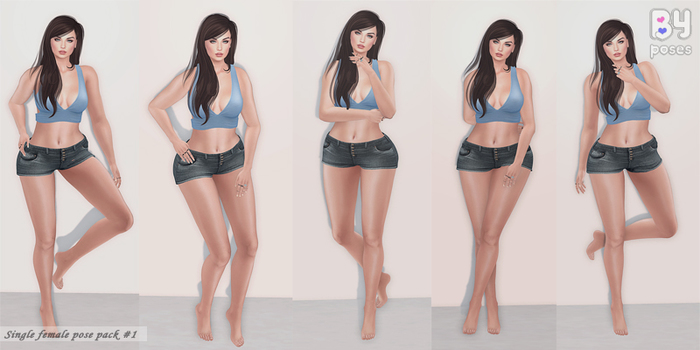 Single female pose pack #1