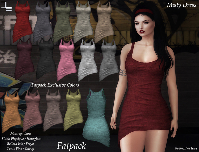 DE Designs - Misty Heathered Dress - Fatpack