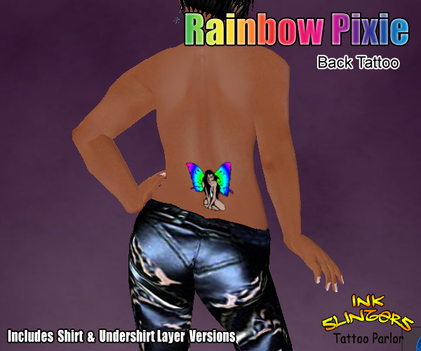 Rainbow Pixie Tattoo
