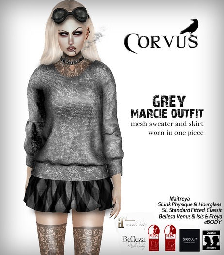 Corvus : Grey Marcie Outfit