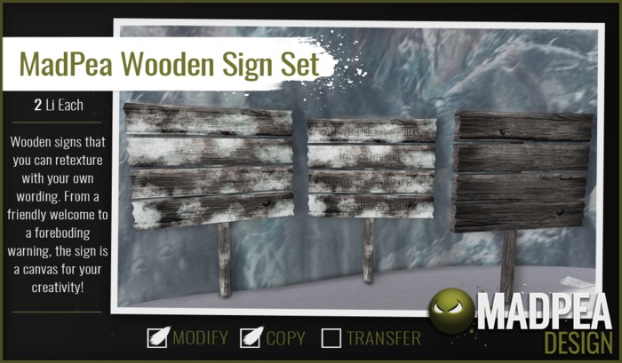 MadPea Wooden Sign Set (add)