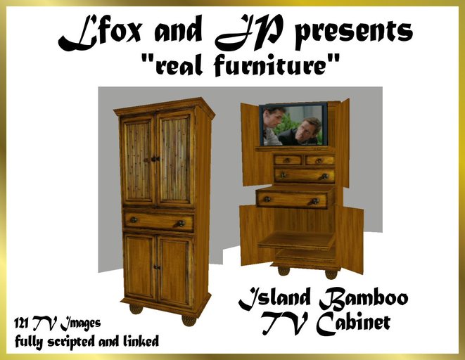 lfox and JP Real TV Cabinet - Island Bamboo (boxed)