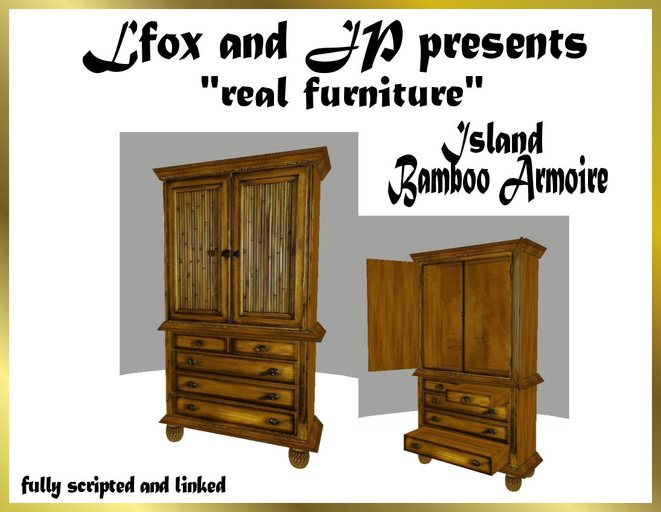 lfox and JP Real Armoire - Island Bamboo (boxed)