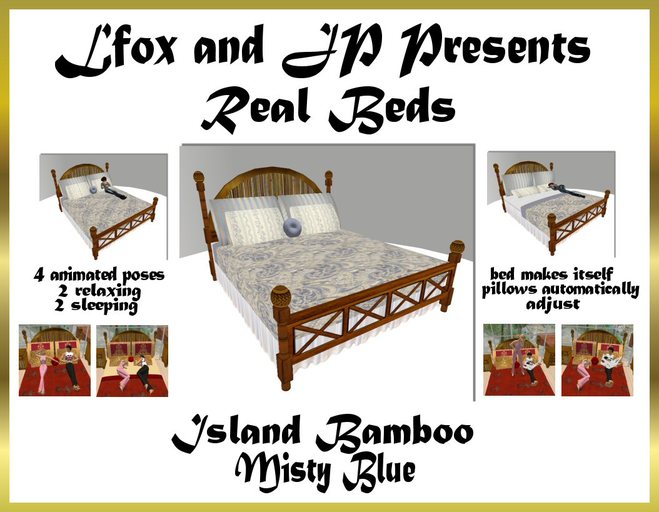 lfox and JP Real Bed Island Bamboo - Misty Blue (boxed)