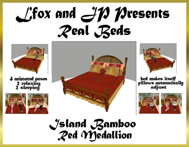 lfox and JP Real Bed Island Bamboo - Red Medallion (boxed)