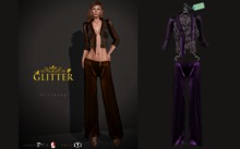 GLITTER - VIVIENNE mesh outfit Purple (jacket Body mesh)
