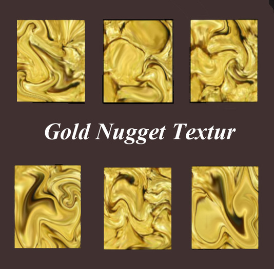 6 x Gold Nuggets Textures