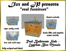 lfox and JP Real Bathroom Sink - Egyptian Blue Mosiac (boxed)