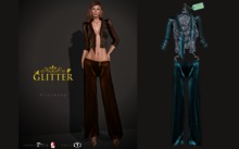 GLITTER - VIVIENNE mesh outfit Turquoise (Jacket Body mesh)