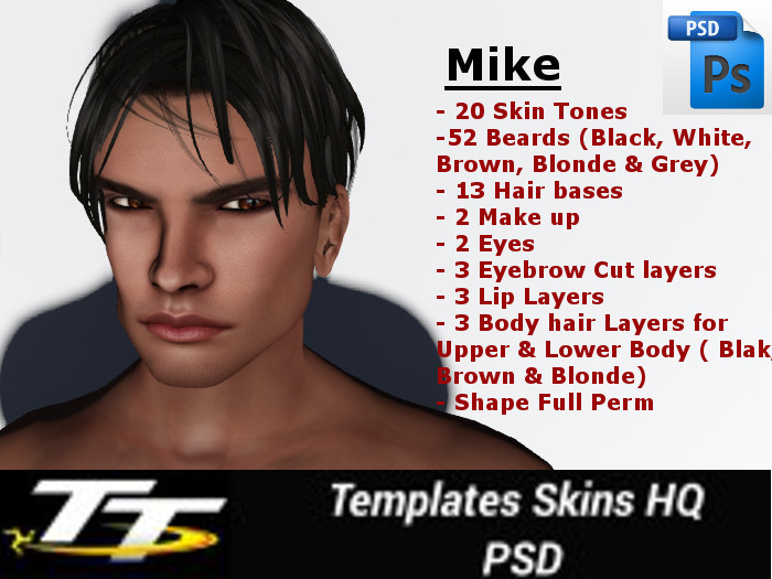 Second Life Marketplace - [TT] -MIKE- Skins Templates HQ - PSD